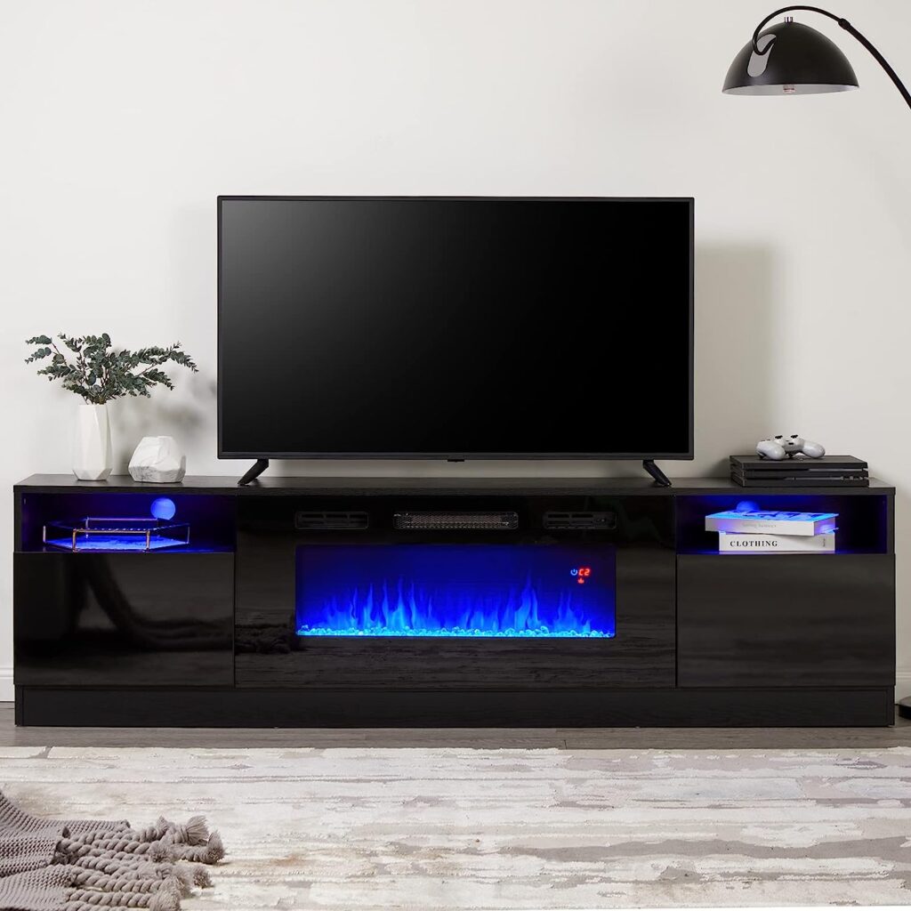 Amerlife Fireplace TV Stand for TVs Up to 80”